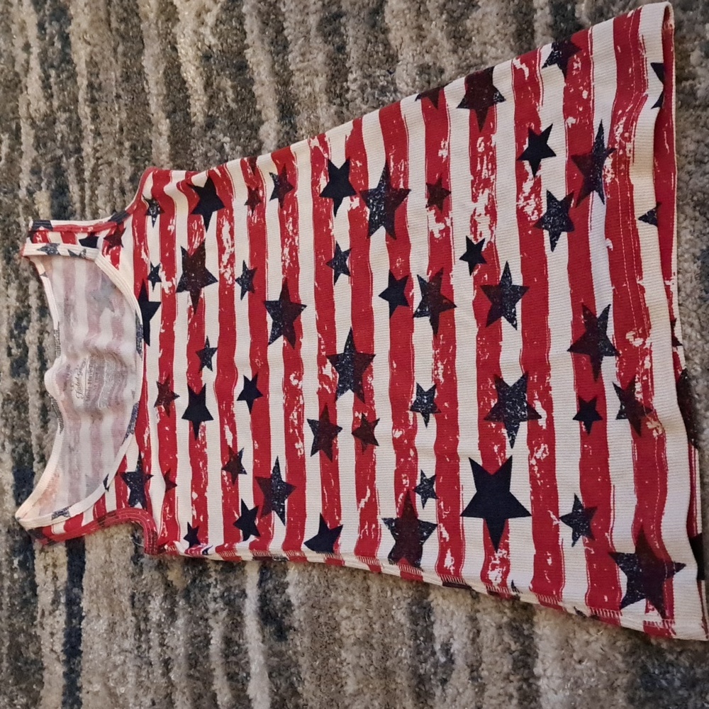 American Flag shirt.